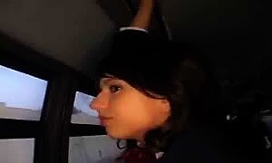 DANDY 064 - AMWF Brunette Schoolgirl In A Bus