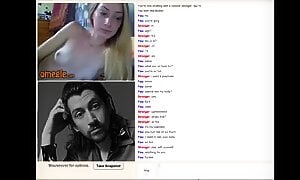 Omegle Gorgeous Petite Girl Shows Boobs Masterbate