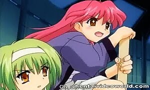 Lesbian Threesome And DP In Sexy Hentai
