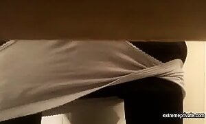 Spying On My Stepmom Wiping Her Pussy