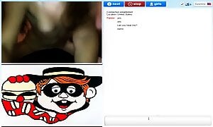 Cute Skinny Girl Riding A Pillow On Omegle