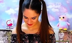 Gorgeous Sexy Brunette Teasing And Playing