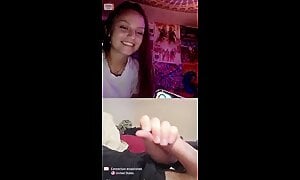 Omegle girl laughing at small cumshot