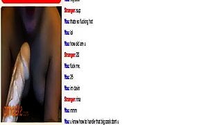 Alt girl sucks toy on omegle