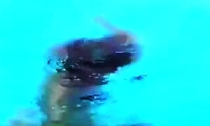Topless Girl Drowning Underwater