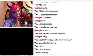 Beautiful Young Omegle Slut Shows All For Cum