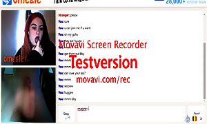 Busty girl on Omegle talks dirty