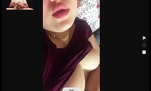 Teen Shows Tits While Her Daddy Masturbate