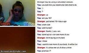 Omegle - 18 Year Old Showing Tits