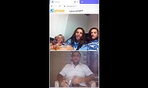 Omegle cum for three sexy girls