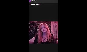 Innocent teen flashing her boobies
