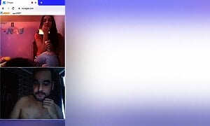 Omegle fabulous hot girls help me cum