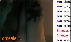 Omegle Pierced Tattooed Punk Plays with a Rainbow Plastic Dick