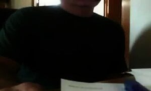 Big Moustache Biker Gets Caught Wanking When Wife