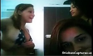 Webcam captures group of girls