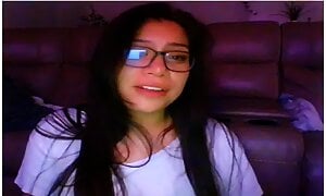 Shocked girl shows everything