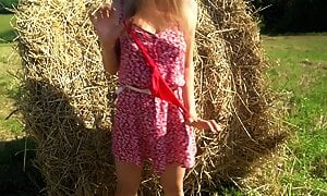 I came when he Fucked me in Doggystyle on a Haystack! Public Sex!