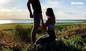 Fucked a Fit Girl right during Training Outdoors