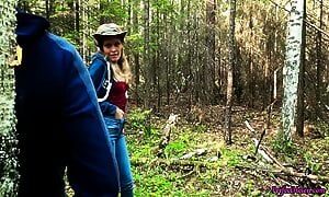 Stranger Arouses, Sucks and Hard Fuckes in the Forest of Tied Guy Outdoor