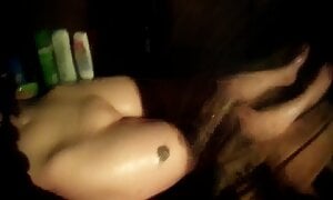 Whipping with a Birch Broom in a Russian Sauna. Wet Masturbation and Orgasms.