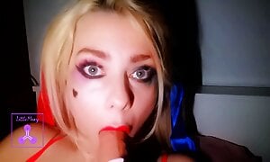 Harley Quinn doing a Deep Blowjob