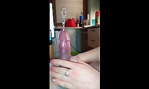 Mistress Katrix and her Slave Penis Torture with Dilator Sounding,hard.