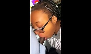 Black Teen POV Blowjob W/ Mouth Cumshot