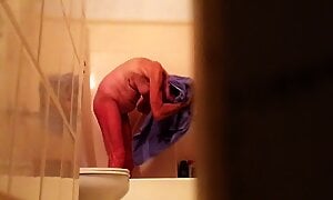 Spying on my mom getting out of the shower. REAL!