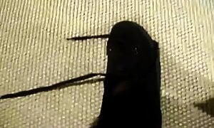 Mom make a nylon feet shoes remove Video for Son