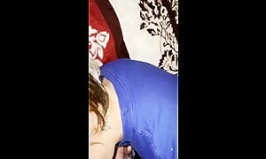 Sleepy sister really sucks my dick
