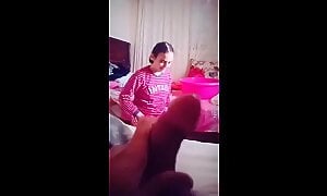 real sister get on her knees after brother flashed