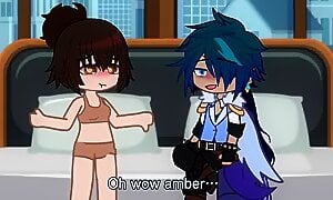 Kaeya face fucks amber