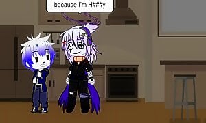 Chara and Gaster (Gaster made by Glitch-Shiro)