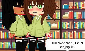 Fucked in the school library||Gacha club||Lesbian