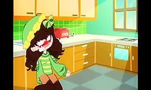 Adult Chara and Frisk gets fucked by Human Sans
