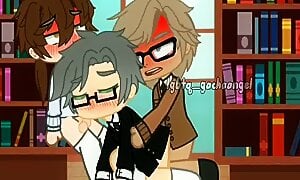Three guys fuck in a school library-pt2-/gacha/