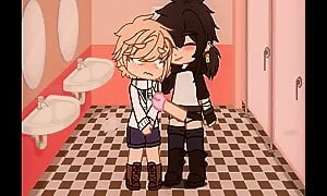 Gacha club I get fucked by bully in the school bathroom part 2 (gay sex)