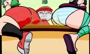 Girls farting at store