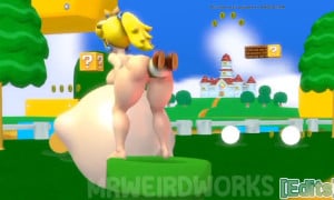 Peach pours all the shit out of her belly into the tube