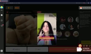 Handjob in front of random girls