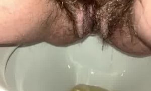 Ftm peeing and farting on toilet