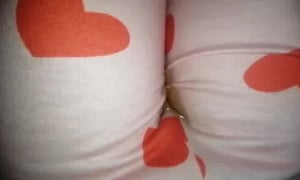 Messing her pyjamas..