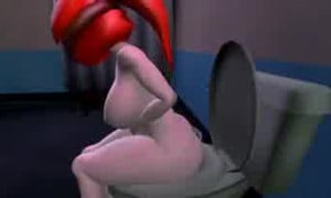 Shy gal farting and poop