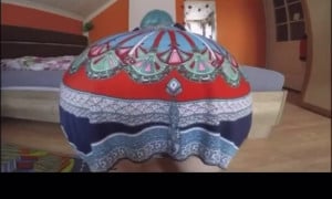 Chubby girl fart