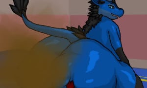 Facesitting Fart from thicc blue Nardoragon