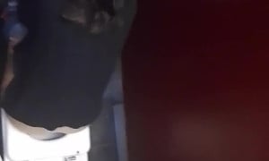 Sexy woman pissing and farting overstall