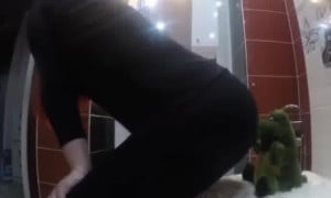 Her large chubby ass stiff farting and dirty talk.