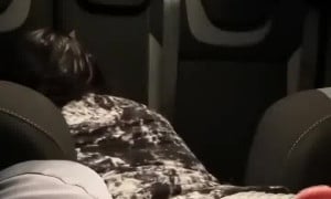 British fart sniffing in car