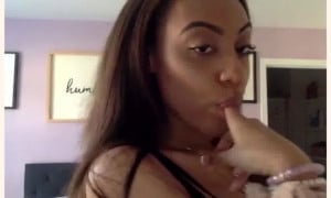 Perfect Ebony Teen Plays Game