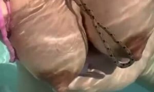 Lauri Garcia nude big boobs in the pool